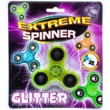 spinner Extreme 7,6cm se třpytkami žlutý