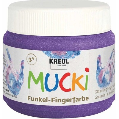 Trblietavé prstové farby MUCKI 150 ml fialová