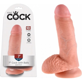 Pipedream King Cock 7" Cock with Balls Tan