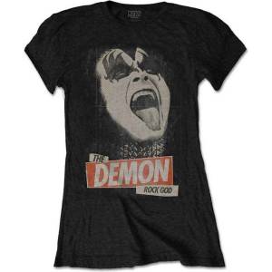 Kiss The Demon Rock Black M Дамски Риза (KISSTS12LB02)