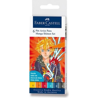 Faber-Castell 167157 Pitt Artist Pen Manga 6 ks Shonen