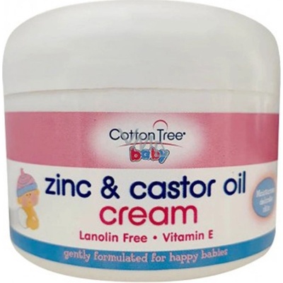 Cotton Tree Baby Zinc & Castor Oil Cream Zinková krémová mast na opruzeniny pro děti 200 g