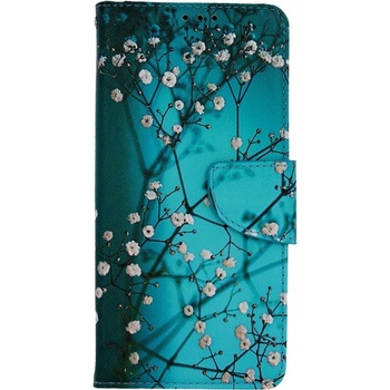 Pouzdro TopQ Samsung A13 knížkové Modré s květy