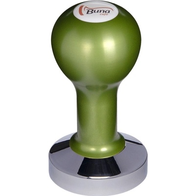 Buna Café tamper kov zelený, SP, nerez lesk, konvexný 58 mm