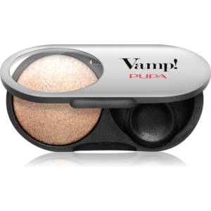 PUPA Vamp! Radiant Baked Eyeshadow дълготрайни сенки за очи с блясък цвят 202 Precious Gold - WET & DRY 1 гр