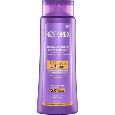 Restorex šampón na objem vlasov s kolagénom a biotínom 500 ml