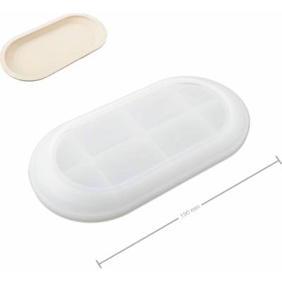 Manumi Silikónová forma na odlievanie kreatívnej hmoty podložka ovál 190x96x16mm - 1 ks