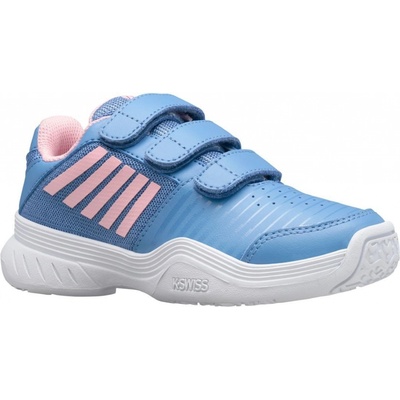 K-Swiss Court Express Strap Omni - silver lake blue/white/orchid pink