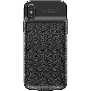 Baseus Plaid Backpack Power Bank Battery Case 3500mAh - удароустойчив кейс с вградена батерия за iPhone XS, iPhone X (черен)