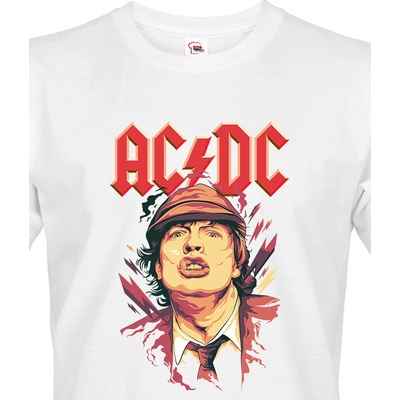 Bezvatriko.cz pánské tričko AC/DC Canvas pánské tričko s krátkým rukávem 1878 bílá
