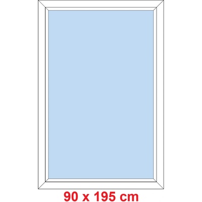 Soft Plastové okno 90x195 cm, FIX neotevíravé, Bílá