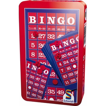 Schmidt Spiele Bingo настолна игра в метална кутия, 3-10 играчи (4001504512200)