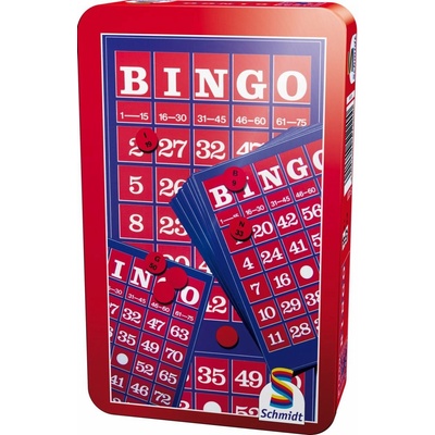 Schmidt Spiele Bingo настолна игра в метална кутия, 3-10 играчи (4001504512200)