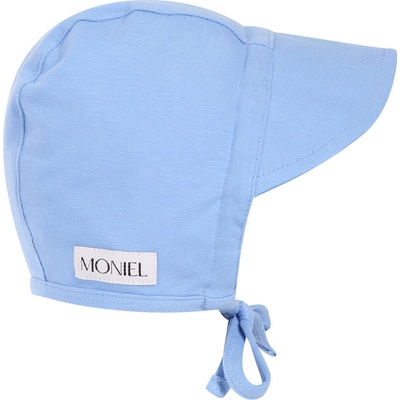 Moniel Dětská rostoucí zavazovací čepice s kšiltem Sky Blue modrá