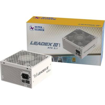 Захранване Super Flower Leadex III Gold (SF-1000F14GE WH), 1000W, Active PFC, 80+ Gold, 140mm вентилатор (SF-1000F14GE(WH))