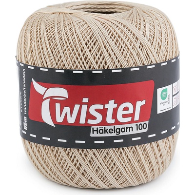 Bavlněná příze háčkovací Häkelgarn 100 g ecru 1 ks