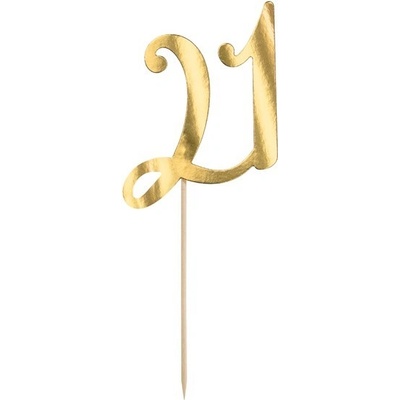 KPT62-21-019 Party Deco Zapich na dort - Sladkých 18 a jiné - zlatý, 20,5cm 21