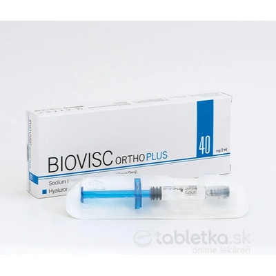 Biovisc Ortho Plus Roztok viskoelastický inj 1x2 ml/40 mg, 2 % natrium hyaluronat