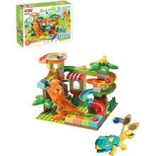 Feelo Kuličková dráha s dinosaury a katapultem, 78 ks