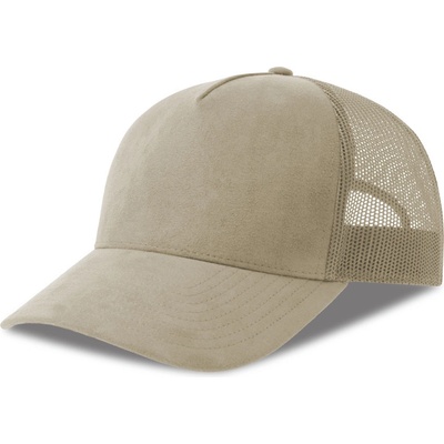 Atlantis Headwear Rapper Suede-S 5 panelová Trucker COT33026105299-stone Šedá kamenně