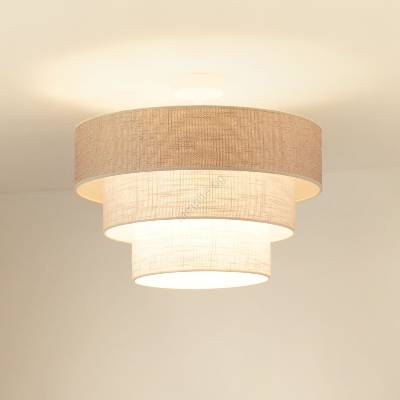 - Полилей за повърхностен монтаж ALASKA LUNETA 1xE27/15W/230V Ø 45 см сив/кремав (BG1148)