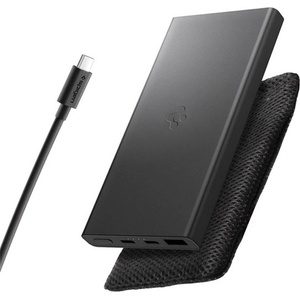Spigen EA2210 USB + 2 гнезда Type-C 10000mAh, LED индикатор + кабел Type-C, ЧЕРЕН ABA09431 (ABA09431)