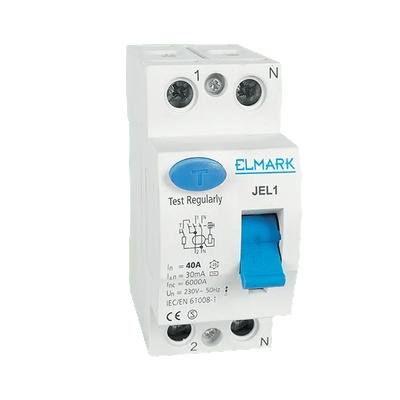 ELMARK ДЕФЕКТНОТОКОВa ЗАЩИТa jel1 ac 2p 16a/100ma (40217)