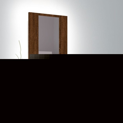 vidaXL LED шкаф за баня огледало кафяв дъб 40x12x45 см инженерно дърво (822835)
