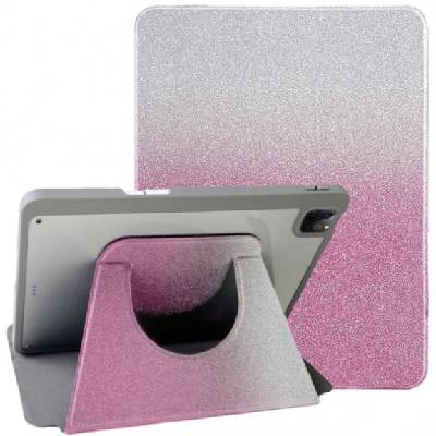 Блестящ въртящ се 360° калъф с място за Apple Pencil за iPad Air 4 (2020) / Air 5 (2022) / Pro 11" (2018-2022) - цвят фуксия (70551)