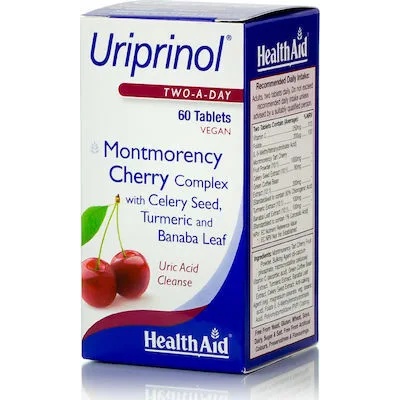 HEALTHAID Хранителна добавка при подагра, Health Aid Uriprinol 60 Tabs Maintaining Healthy Levels Of Uric Acid