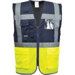 Portwest hi-vis paris executive c276 / Светлоотразителна жилетка - hv жълто/тъмносиньо 4xl (c276ynr4xl)