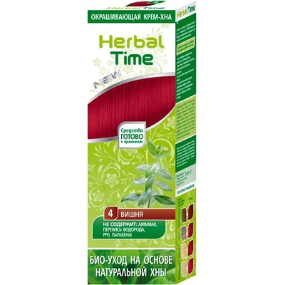 Henna Herbal Time přírodní barva na vlasy Višeň 4 75 ml