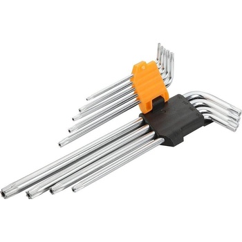 TOLSEN TOOLS Комплект ключове TORX Extra дълги CrV, с отвор 9 части T10 - T50 TOLSEN ТЛС20057Т (ТЛС20057Т)