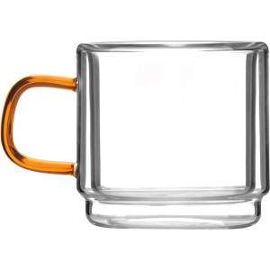 Vialli Design Стъклени чаши в комплект 2 бр. за еспресо 80 ml Amber - Vialli Design