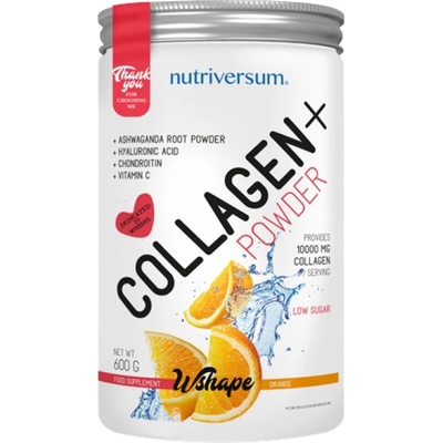 Nutriversum Collagen+ Powder | with Hyaluronic Acid, Chondroitin & Vitamin C [600 грама] Портокал