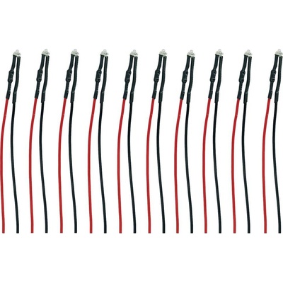 Tams Elektronik 81-50266-10-C LED s připojovacími kabely červená 10 ks