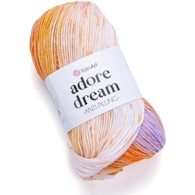 YarnArt Adore dream 1053 oranž-světle-fialová