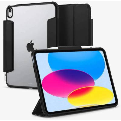 Spigen Ultra Hybrid Pro Case - удароустойчив хибриден кейс от най-висок клас за iPad 10 (2022) (черен-прозрачен)