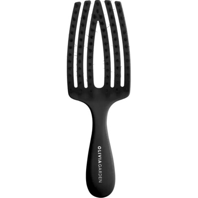 Olivia Garden Finger Brush Black Mini kefa na vlasy masážna 5-radová malá Black