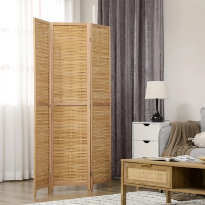 Goleto Bambusový paraván 120 cm x 170 cm x 1,8 cm přírodní – Zboží Dáma