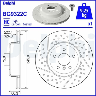 Brzdový kotúč DELPHI BG9322C