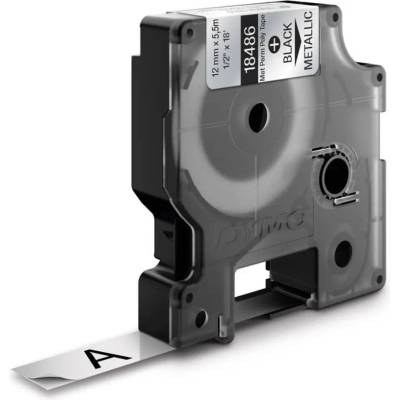 DYMO Полиестерна лента Dymo DY18486, 12mm, черна/метализирано (S0718180)