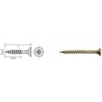 Uncanny Brand Zinc-plated yellow wood screw 3.5*60/36mm
