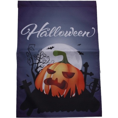 Dekorace Halloween vlajka s prošitým lemem 46x32cm