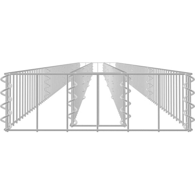 vidaXL Gabionový vyvýšený záhon pozinkovaná ocel 450 x 30 x 10 cm