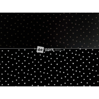 de-park Softshell s beránkem - žíhaný - REFLEXNÍ - Srdíčka - černá