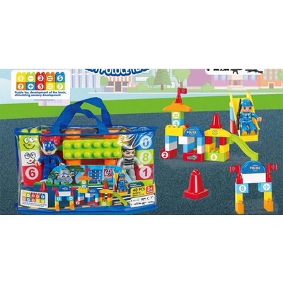 Armtoys ДЕТСКИ КОНСТРУКТОР ПОЛИЦИЯ В ЧАНТА 40 ЧАСТИ
