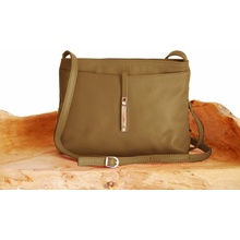 Dámská kožená crossbody kabelka 5085 zelená olivová
