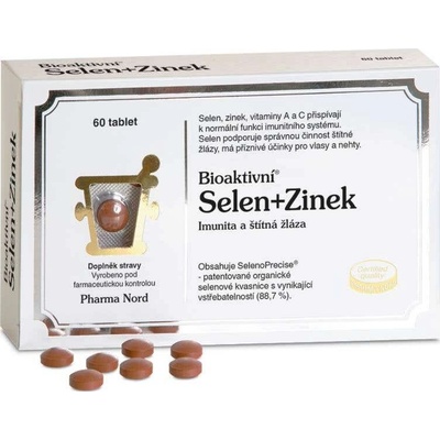 PharmaNord Bioaktivní Selen + Zinek 60 tabliet