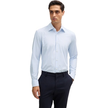 HUGO BOSS Риза с дълъг ръкав Boss Men's P Hank Kent Long Sleeve Oxford Shirt - Blue